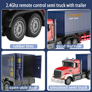 ماشین کنترلی تریلی کانتینردار بزرگ Remote Control TRANSPORT TRUCK مقیاس 1:24_اسباب بازی